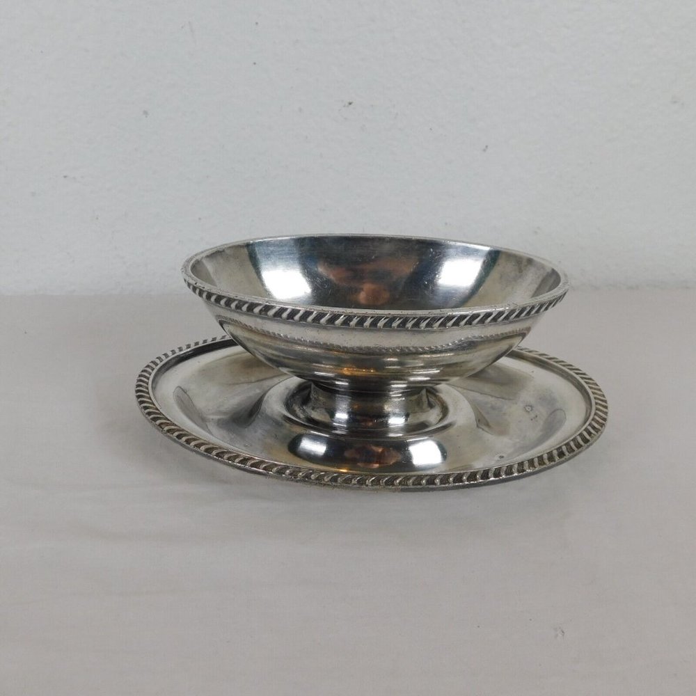Reed Barton 3000 Silver Plate Soldered Gravy Sauce Boat Underplate VINTAGE FLAW